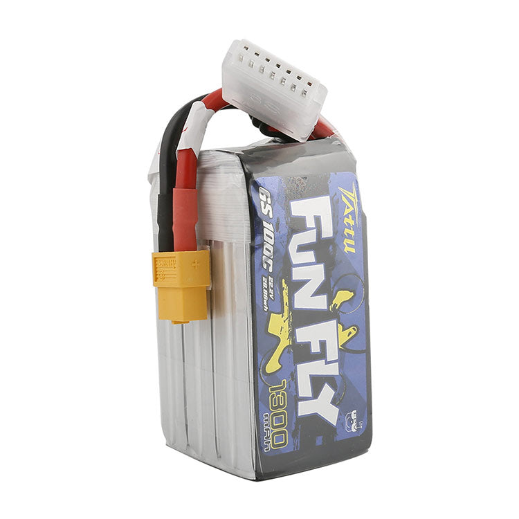 Tattu FunFly 1300mAh 100C 22.2V 6S1P Lipo Battery Pack With XT60 Plug Tattu FunFly 1300mAh 100C 22.2V 6S1P Lipo Battery Pack With XT60 Plug